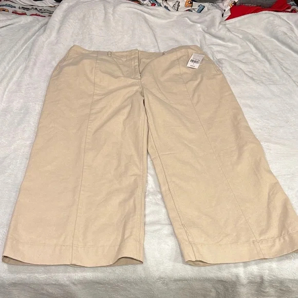 Elegant Beige Wide Leg Women's Pants - Picture 1 of 4